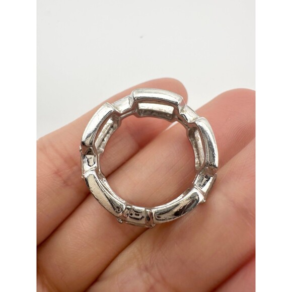 925 sterling silver cz eternity band Ring size 8 - Picture 3 of 5